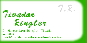 tivadar ringler business card